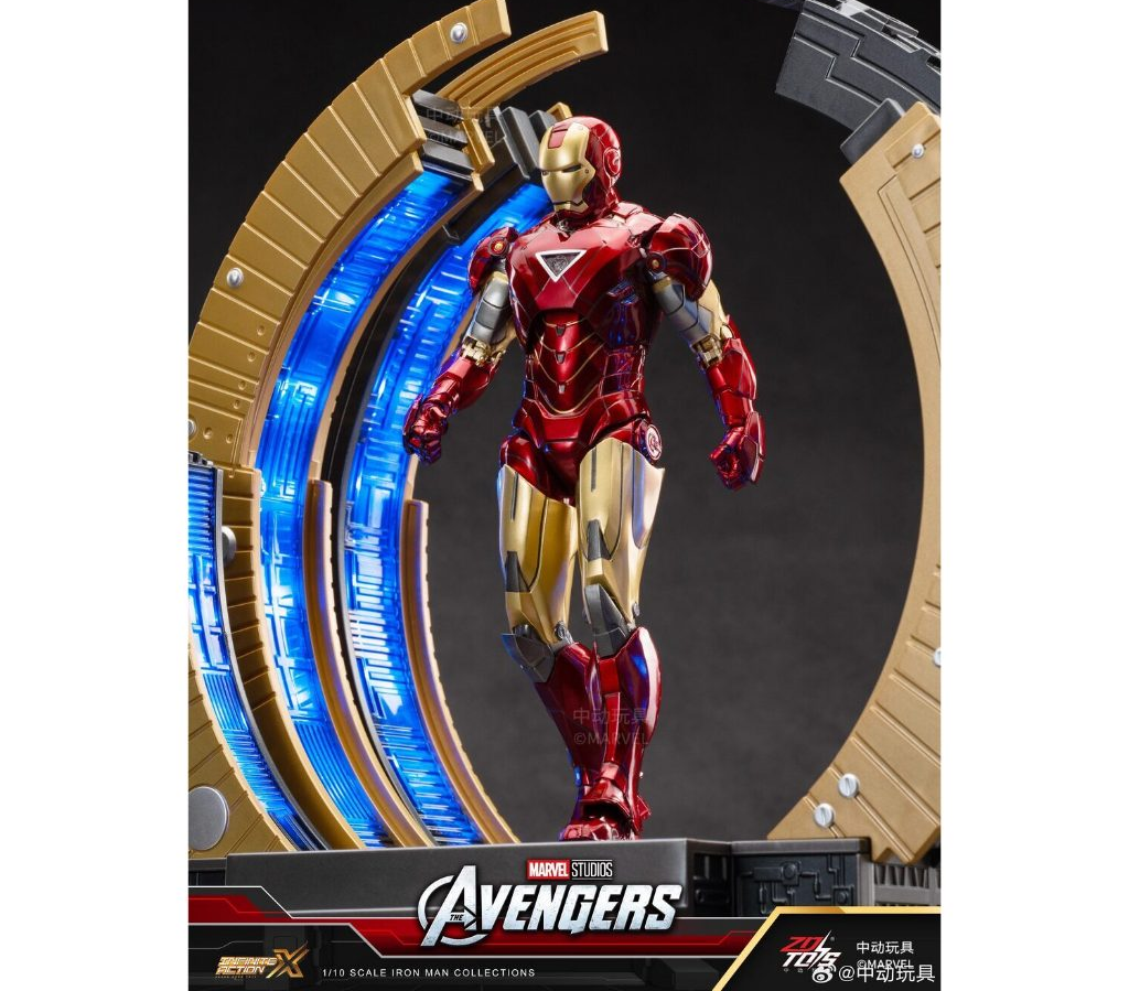 Mô hình trang trí Marvel - Iron Man MK6 - Suit-up Gantry - ZD Toys - ZM80 Thumbnail