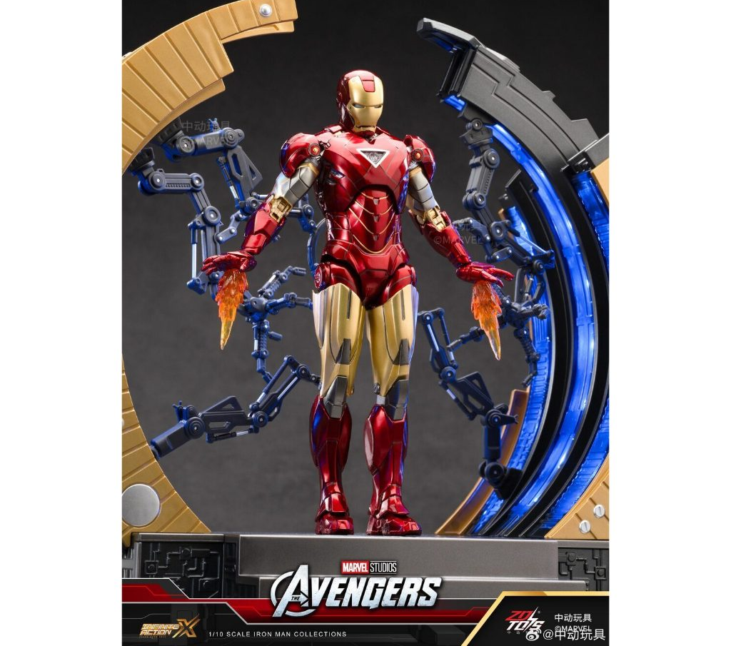 Mô hình trang trí Marvel - Iron Man MK6 - Suit-up Gantry - ZD Toys - ZM80 Thumbnail