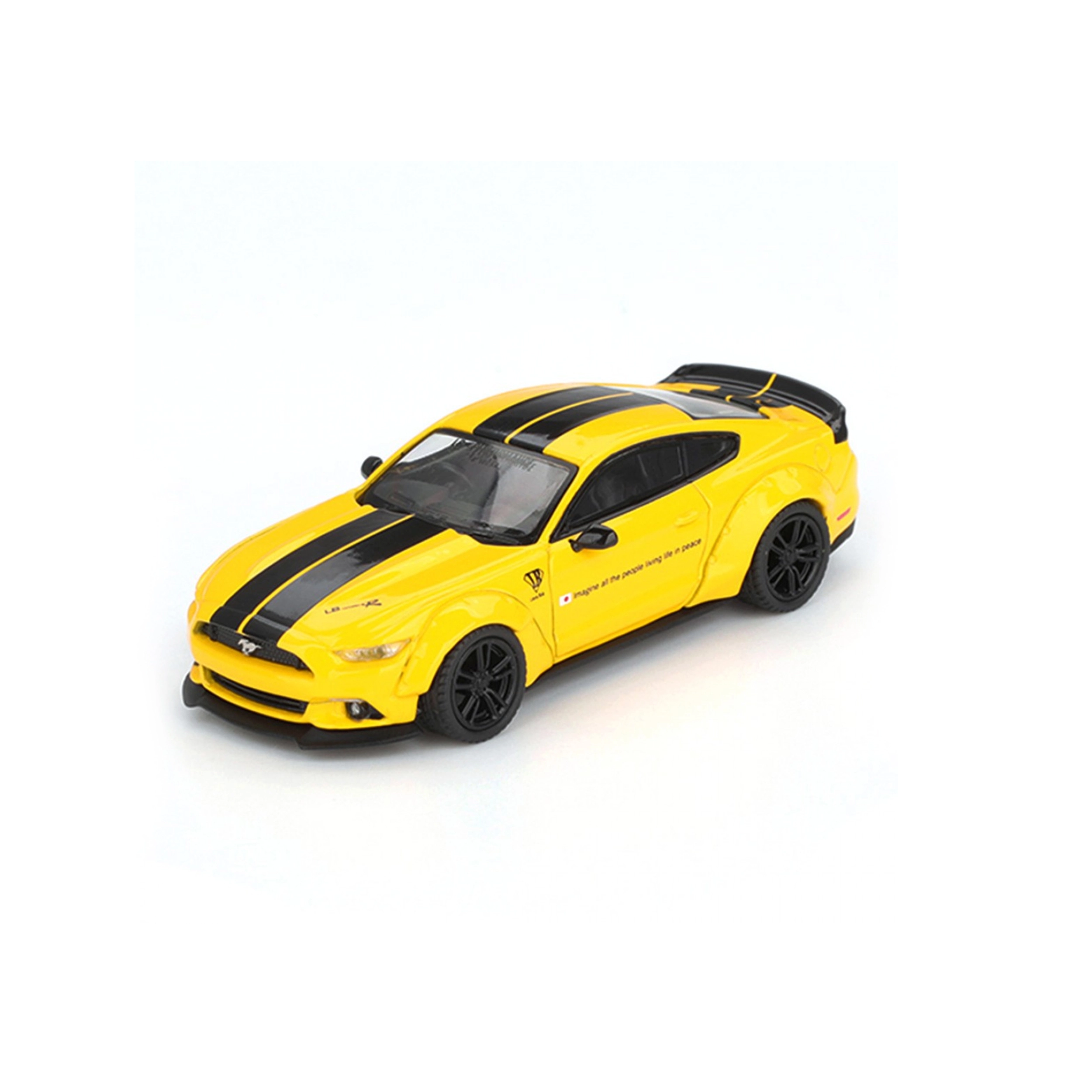 MÔ HÌNH XE Mini GT BOX Version MGT01077 LBWK Ford Mustang Triple Yellow Thumbnail