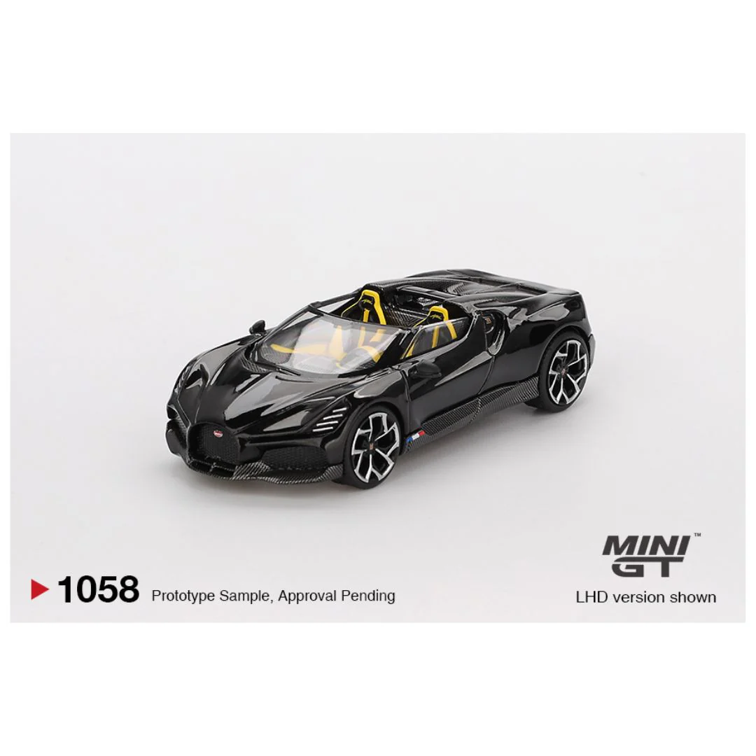 MÔ HÌNH XE Mini GT card Version MGT01058 Bugatti W16 Mistral Black Thumbnail