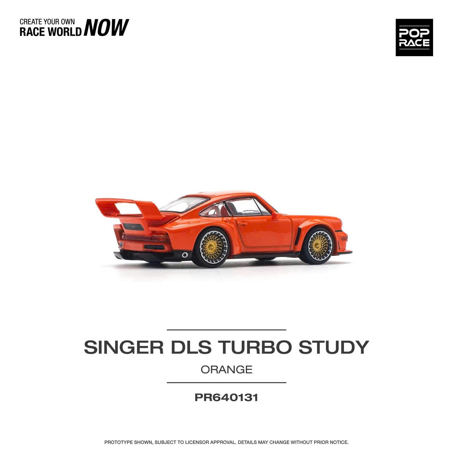 Mô hình xe PopRace Diecast #PR640131 SINGER DLS TURBO (TRACK) ORANGE Thumbnail