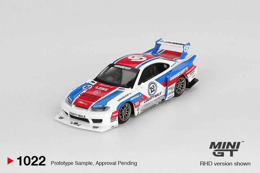 MÔ HÌNH XE MiniGT Card Version MGT01022 Nissan S15 SILVIA LB-Super Silhouette GARASIDRIFT x LBWK 2025