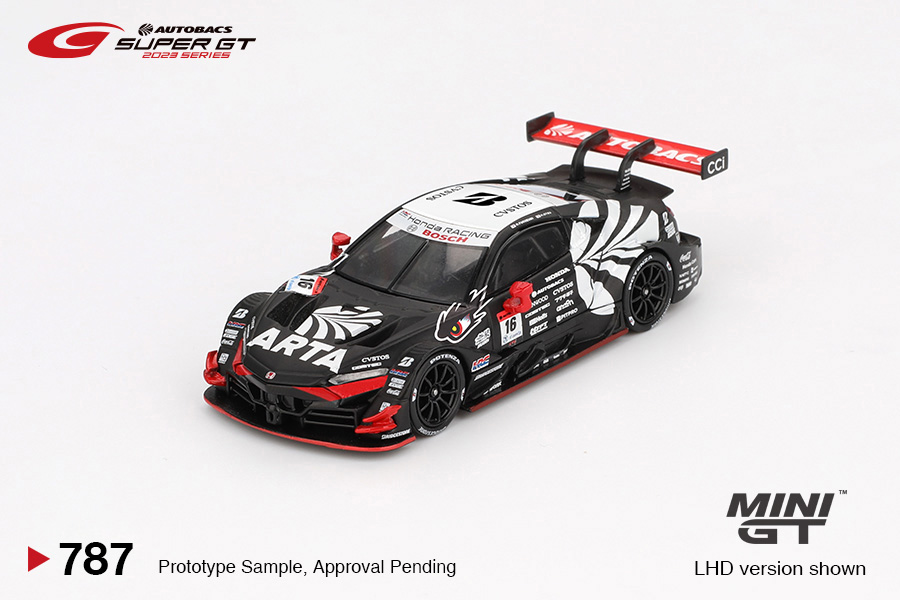 Mini GT Card Version MGT00787 Honda NSX-GT "Type S" GT500 #16 "ARTA MUGEN NSX-GT " ARTA 2023 SUPER GT Series