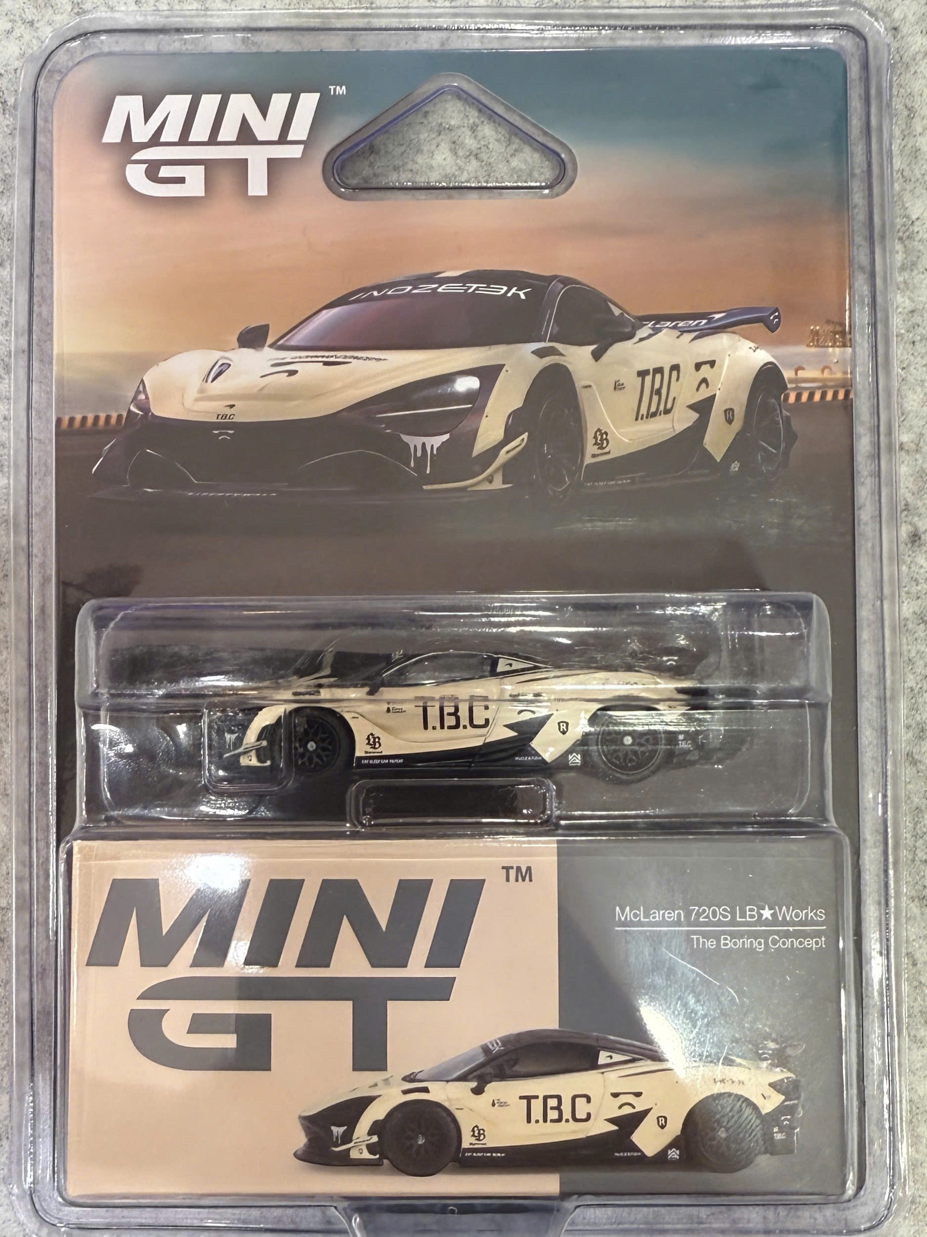 MÔ HÌNH XE Mini GT Card Version MGT01083 Mclaren 720S LBWK The Boring Concept