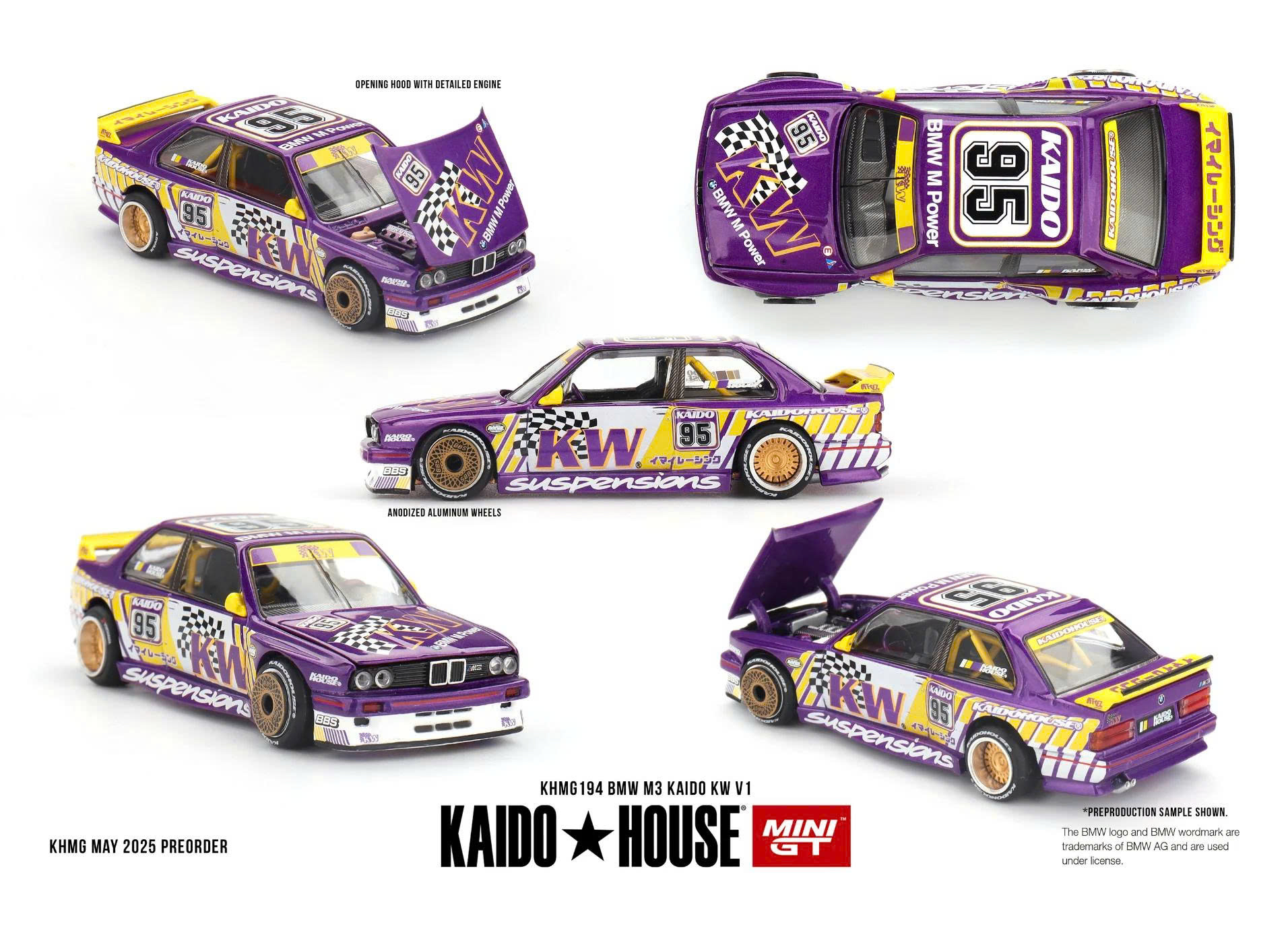 MÔ HÌNH XE Kaido House KHMG194 BMW E30 M3 KAIDO KW V1